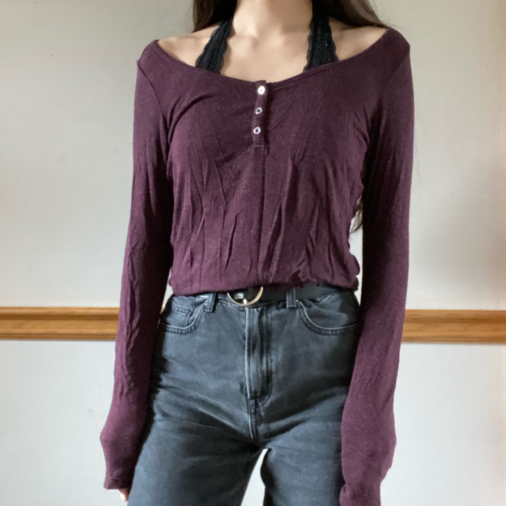 Soft burgundy long sleeve